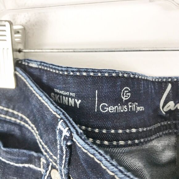 Lane Bryant Jeans Straight Skinny Genius Fit Distressed Slim Cut Size 16 Short - Picture 6 of 9